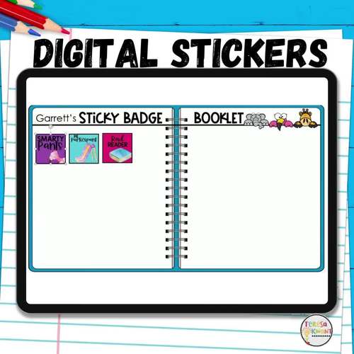 Digital Stickers Set 1 Virtual Classroom Distance Learning by