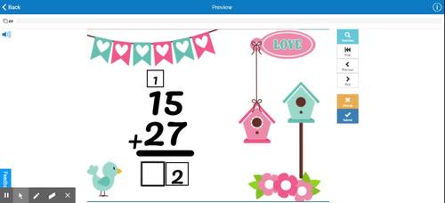2 Digit Addition with Regrouping Boom Cards by Mrs Tuts Math Class