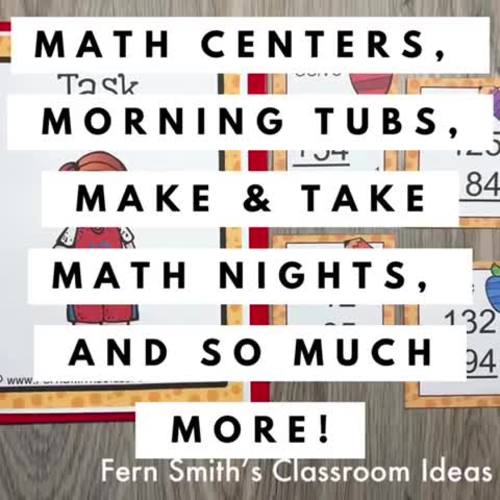 Use Place Value to Add Task Card Center Game Color By Number Bundle Third Grade