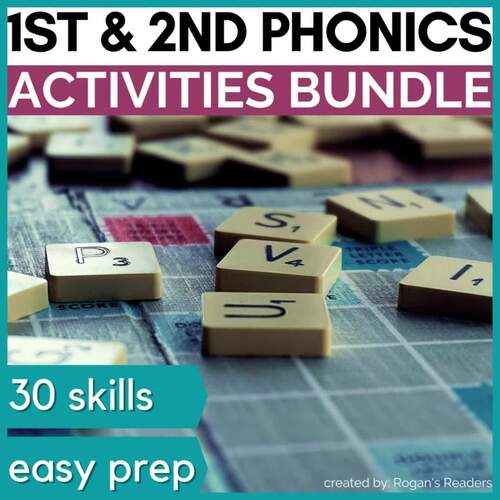 Phonics Activities for First Graders Year Long Bundle