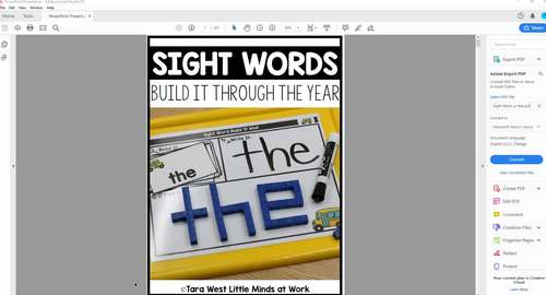 Sight Words Build It Through the Year by Tara West - Little Minds at Work