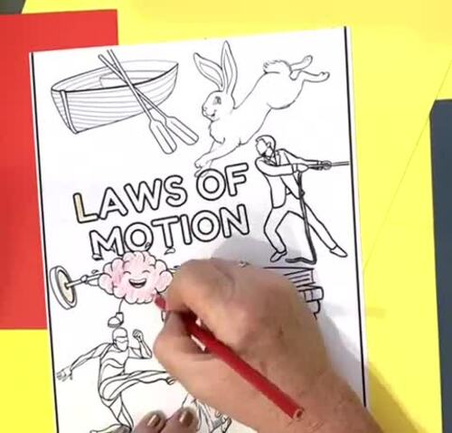Newton’s LAWS OF MOTION COLORING SHEETS PAGES-Discussion Starters