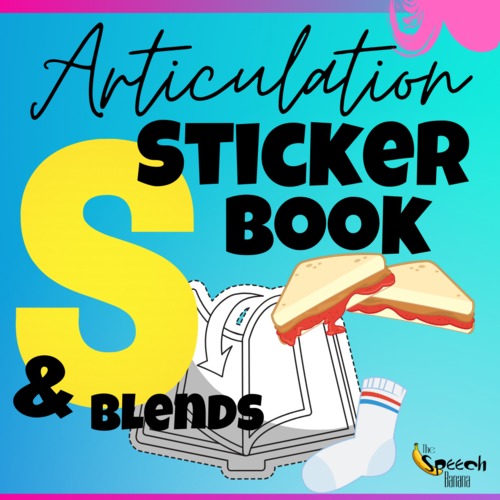 Preview of Articulation Sticker Book: S & S-Blends {Digital Resource}
