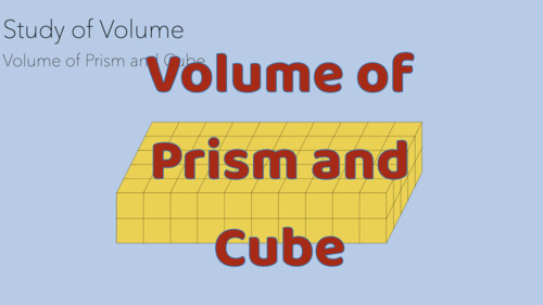 Preview of Montessori Study of Volume: Prism and Cube Presentation