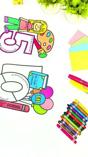50th Day of School Craft 50 Days Smarter Activities 3rd Grade Art Projects