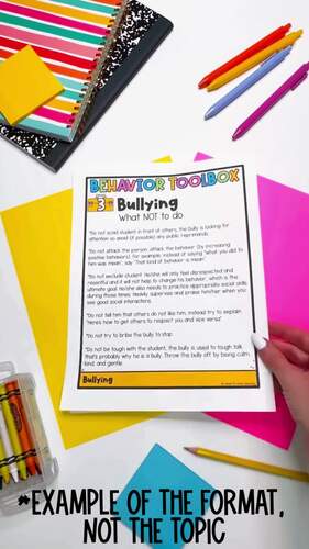Behavior Intervention Toolbox: TATTLING