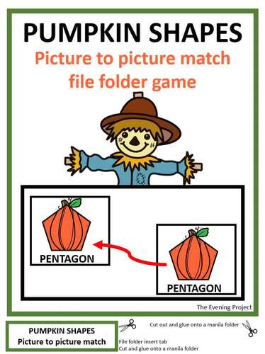 PUMPKIN SHAPES FILE FOLDERS FOR PRESCHOOL /KINDERGARTEN/SPEC.EDUC.
