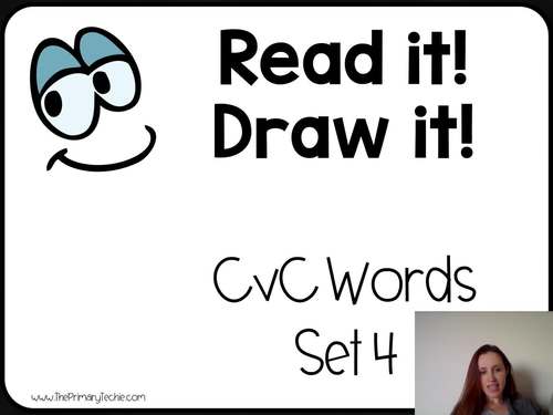 READ IT! DRAW IT! CvC Words - 7 Minute Whiteboard Videos | TPT