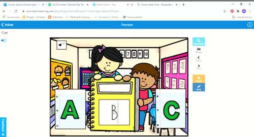 BOOM CARDS: Orden de letras alfabeto | Back to school ABC Order in Spanish