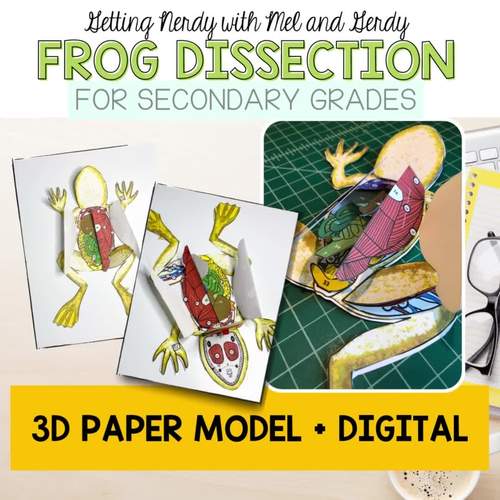 Frog Dissection Lesson & Model 3D Paper Scienstructable + Digital