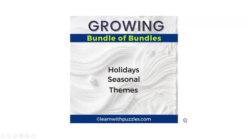 GROWING BUNDLE of Holidays, Seasons, Themes Puzzles by Learn With Puzzles