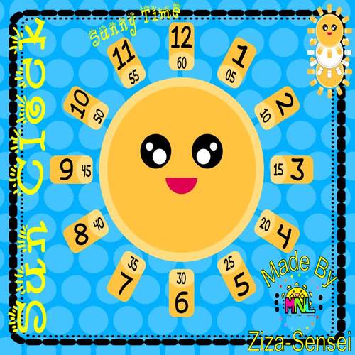 Telling Time Sunny Time Sun Theme Pack by My New Learning TPT