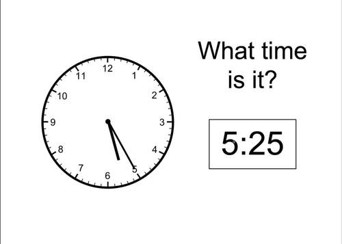 Errorless Telling Time to the Nearest 5 Minutes Math Activity for ...