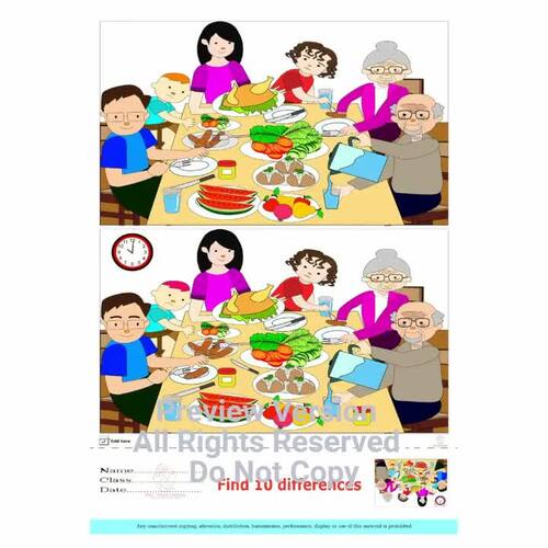 Find 10 Differences Worksheets | Spot the Difference | Visual Skills ...