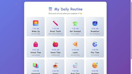 Interactive Visual Routine for Autism & ADHD | Clickable Daily Schedule ...