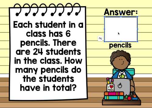 2 Digit by 1 Digit Multiplication Word Problems Digital & Printable ...