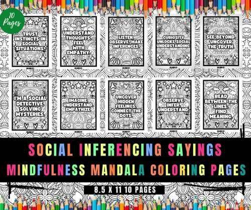 Social Inferencing Sayings Coloring Sheets Activities, No Prep | TPT