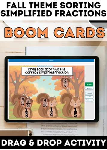 Simplifying Fractions | Boom Cards™ | Fall Math