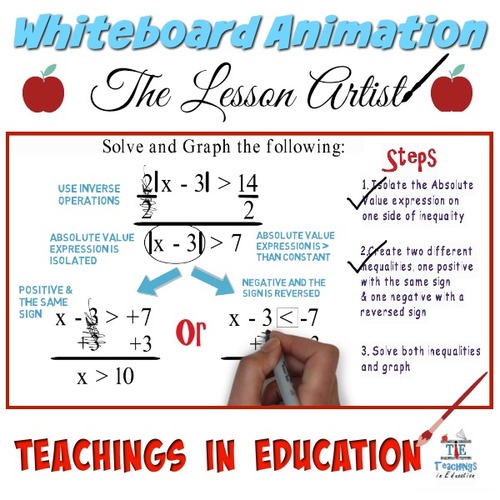 Preview of Absolute Value Inequalities (Or): Whiteboard Animation