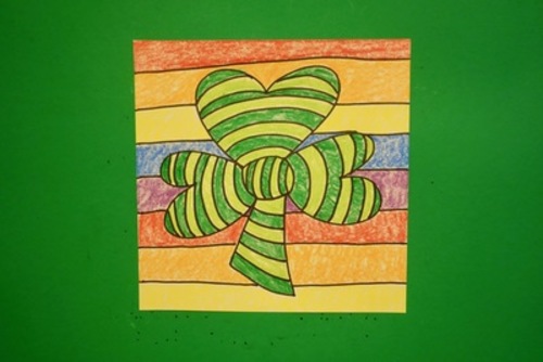 Preview of Let's Draw a Rainbow Shamrock!