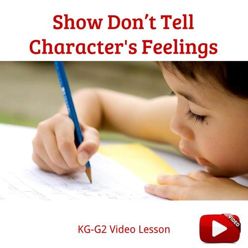 Preview of Show Don't Tell  Your Character's Feelings: Video Lesson