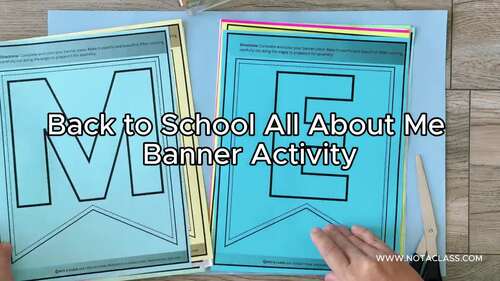 Back to School All About Me Banner Activity | Get to know you Craft ...