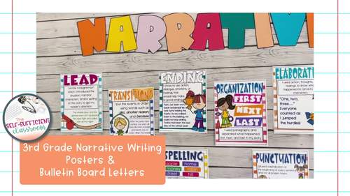 3rd Grade Narrative Writing by The Self-Sufficient Classroom | TPT