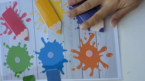 Pencil Color Match Velcro Activity | Toddler & Preschool Matching Game