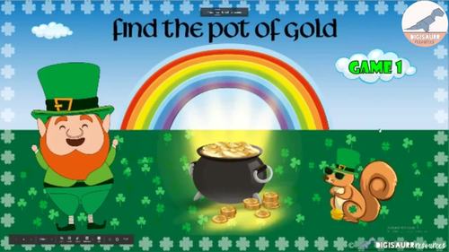 St Patricks Day Digital Activity Game Find the Pot of Gold for Powerpoint