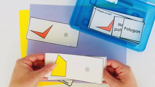 Identifying Polygons Task Cards | Centers for Special Ed by Mrs Ds Corner