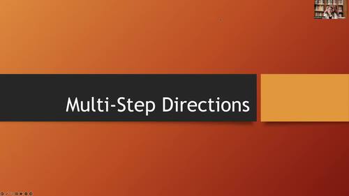 Preview of Multi-Step Directions Video Lesson