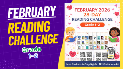 Preview of February Reading Challenge for Grade 1-2