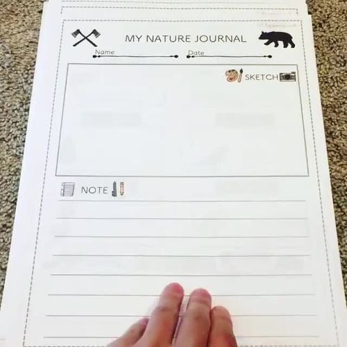 Explore Nature Kids Journal Printable Camping Hiking
