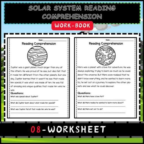 Solar System Reading Comprehension by Lib Anatomy school | TPT