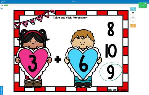 Fact Fluency Practice for February Addition and Subtraction Math Games for 1st