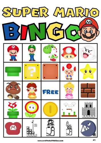 Super Mario BINGO For Kids (30 Unique Mario Cards), Mario Bingo ...