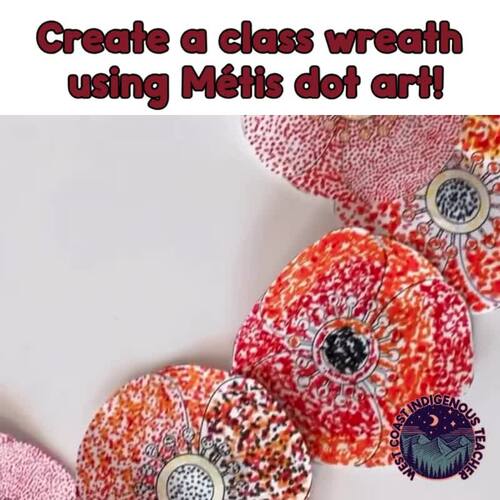 Poppy Wreath - Remembrance Day Art Canada - Poppy Art - Métis Dot Art ...