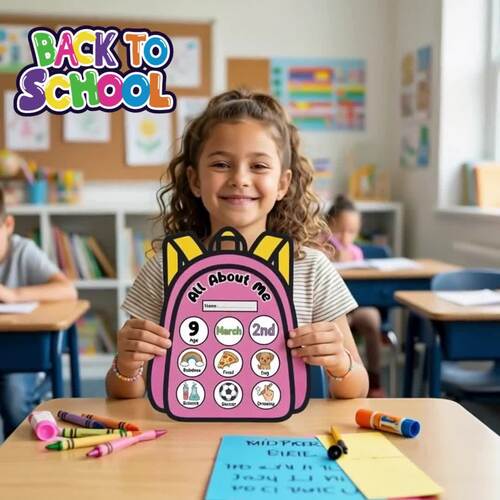 All About Me Bag Back To School Craft Activity First Day Of School 