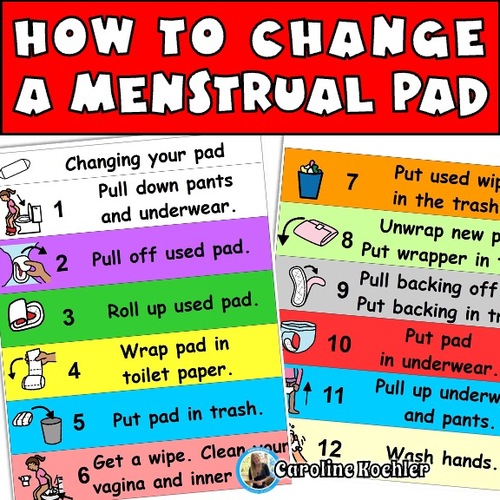 Preview of Change Your Pad Period Social Story Video Menstrual Cycle Autism Puberty SPED