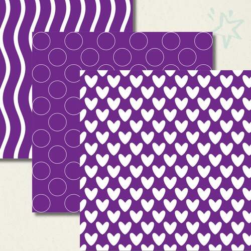 Purple Seamless Pattern Digital Paper Pack | 12 Printable 12x12 JPEG ...