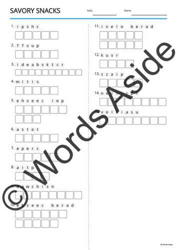 Word Puzzle Games Copy Crossword Wordsearch Anagram SNACKS by Words