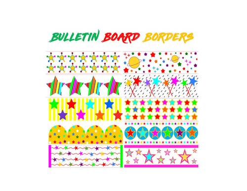 Bulletin Board Borders, bright Stars Classroom Borders, Back to School ...