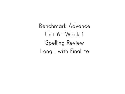 Preview of Benchmark Advance First Grade Unit 6 Week 1 Spelling Review Video