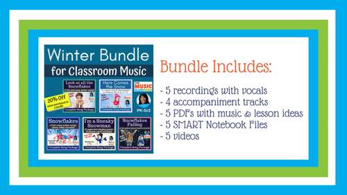Download Winter Song Bundle For Classroom Music Five Original Song Packages
