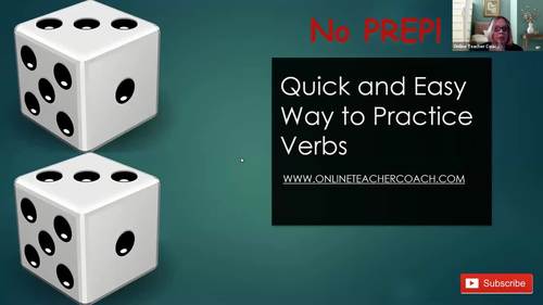 Preview of FREE VIDEO: The Secret to Remembering Verbs...with a GAME!