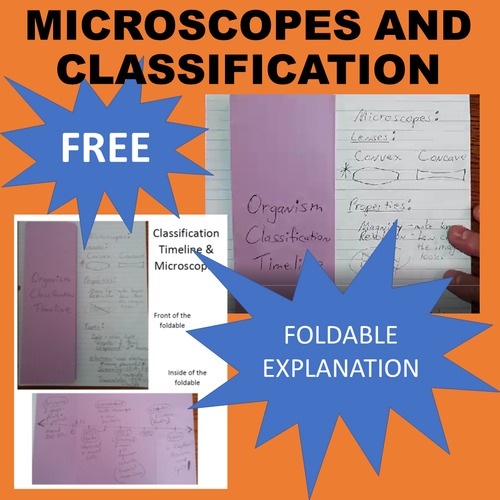 Preview of Organism Classification Timeline and Microscopes Foldable VIDEO