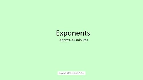 Preview of Exponents, Square Roots and Scientific Notation Video