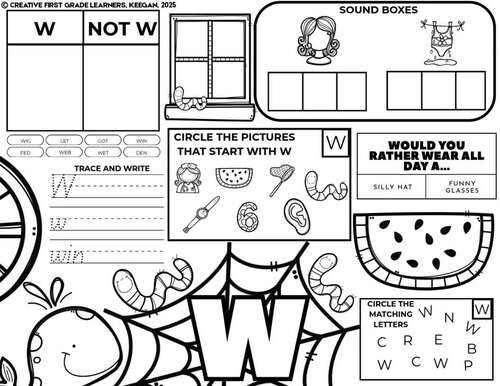 UFLI Printable Placemats Morning Word Work Mat Worksheets First Grade ...