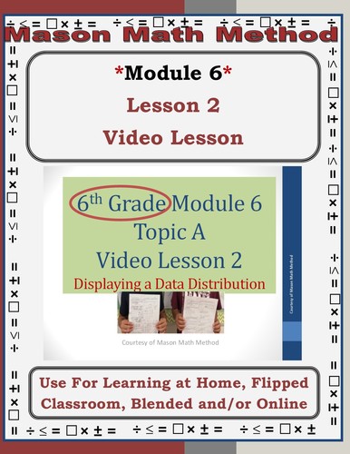 Preview of 6th Grade Math Mod 6 Lesson 2 Display Data Distribution Video Lesson *Flipped*