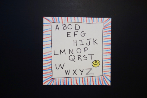 Preview of Let's Draw an ABC Square!   (Alphabet & Shapes)